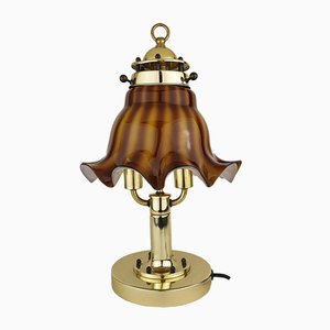 Brass & Glass Table Lamp from Peil & Putzler, 1970s-ZPB-1035080