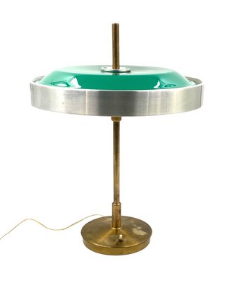 Brass & Glass Table or Desk Lamp by Oscar Torlasco for Lumi, 1960s-TXN-1386197