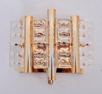 Brass & Glass Wall Lamp by Carl Fagerlund for Lyfa and Orrefors-VLZ-1063386