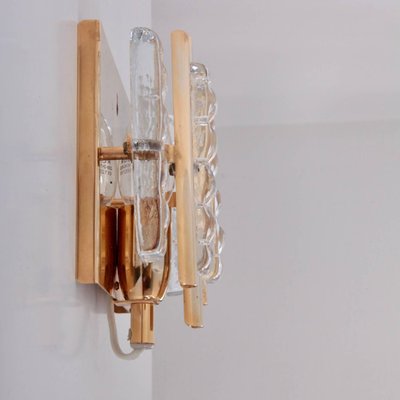 Brass & Glass Wall Lamp by Carl Fagerlund for Lyfa and Orrefors-VLZ-1063386