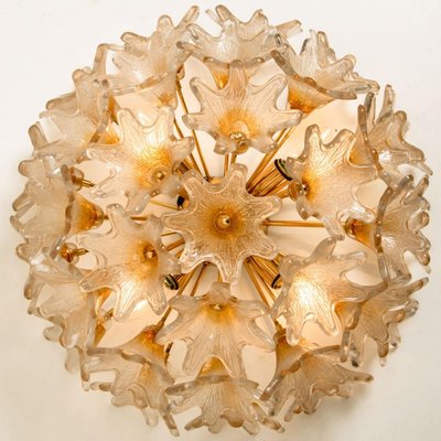 Brass & Gold Murano Glass Sputnik Wall Light in Venini Style, Italy, 1970s-VDW-1360561