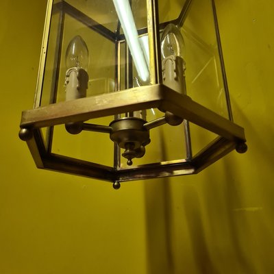 Brass Hall Lantern with 3 Light Points, 1970s-VHW-2026720