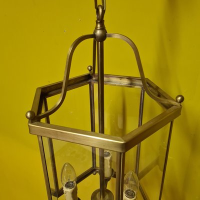 Brass Hall Lantern with 3 Light Points, 1970s-VHW-2026720