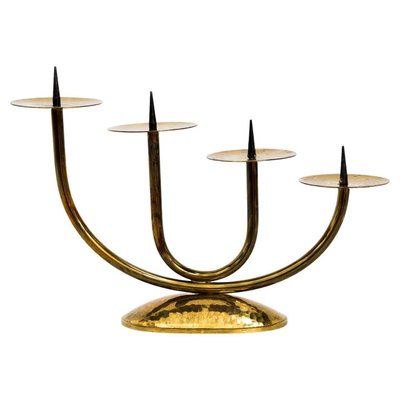 Brass Hammered Candleholder, 1950s-SPD-1110145