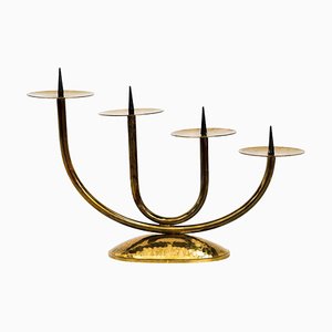 Brass Hammered Candleholder, 1950s-SPD-1110145