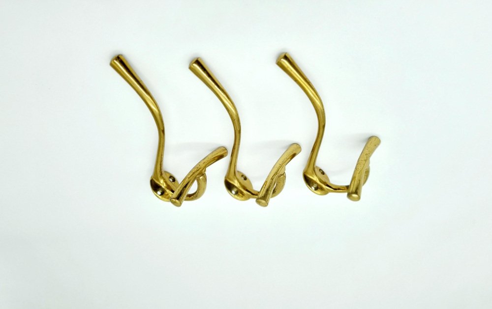 Brass Hangers by Luigi Caccia Domini for Azucena, 1950s, Set of 3