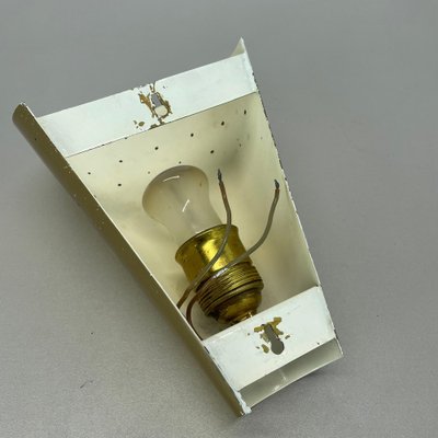 Brass Hole Pattern Theatre Wall or Ceiling Light in the style of Stilnovo, Italy, 1950s-QZ-1813068