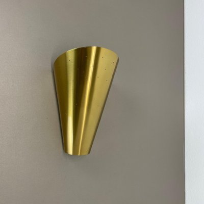 Brass Hole Pattern Theatre Wall or Ceiling Light in the style of Stilnovo, Italy, 1950s