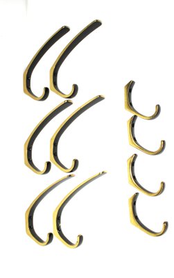 Brass Hooks in the Style of Carl Auböck, 1950s, Set of 10-ZWH-906207