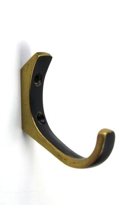 Brass Hooks in the style of Carl Auböck, 1950s, Set of 4-ZWH-1787550