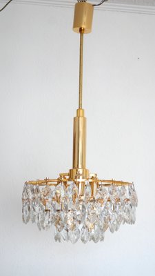 Brass Lead Crystal 4-Bulb Chandelier from Bakalowits & Söhne, Vienna, 1960s-NGU-2016654