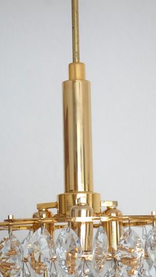 Brass Lead Crystal 4-Bulb Chandelier from Bakalowits & Söhne, Vienna, 1960s-NGU-2016654