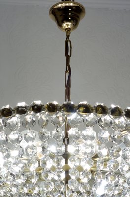 Brass Lead Crystal Chandeliers, 1970s-NGU-1731941