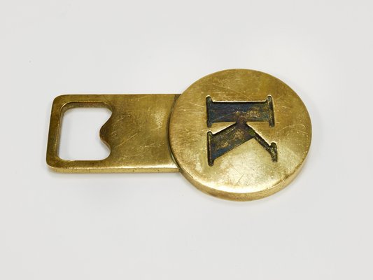 Brass Letter K Initial Bottle Opener by Carl Auböck, Vienna, 1960s-MWV-2027500