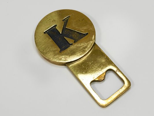 Brass Letter K Initial Bottle Opener by Carl Auböck, Vienna, 1960s-MWV-2027500