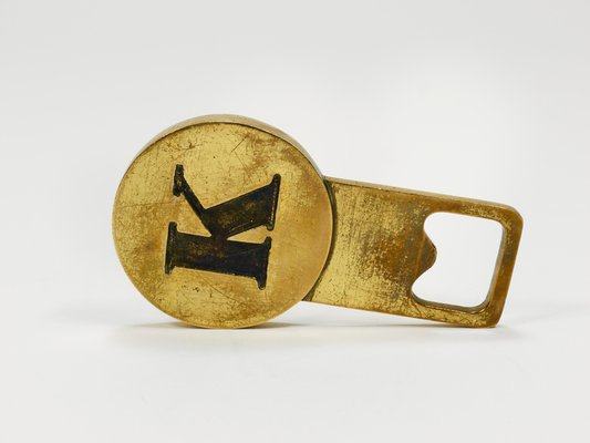 Brass Letter K Initial Bottle Opener by Carl Auböck, Vienna, 1960s-MWV-2027500