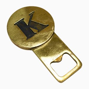 Brass Letter K Initial Bottle Opener by Carl Auböck, Vienna, 1960s-MWV-2027500