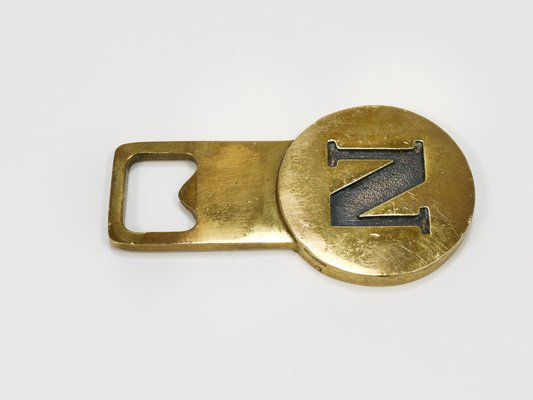 Brass Letter N Initial Bottle Opener by Carl Auböck, Vienna, 1960s-MWV-2027501