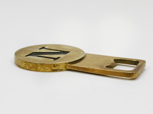 Brass Letter N Initial Bottle Opener by Carl Auböck, Vienna, 1960s-MWV-2027501