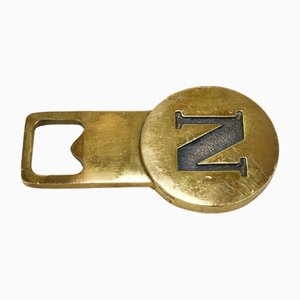 Brass Letter N Initial Bottle Opener by Carl Auböck, Vienna, 1960s-MWV-2027501