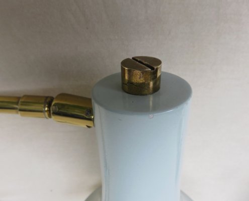 Brass & Light Blue Wall Lights, 1950s, Set of 2-EY-1445256