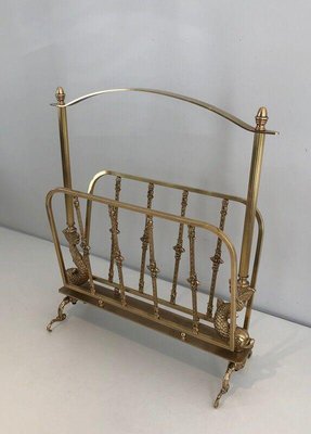 Brass Magazine Rack from Maison Jansen-BA-1365459