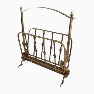 Brass Magazine Rack from Maison Jansen-BA-1365459