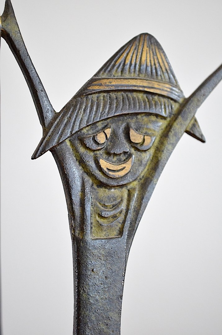 Brass Male with Cactus Tool by Walter Bosse for Herta Baller, 1950s