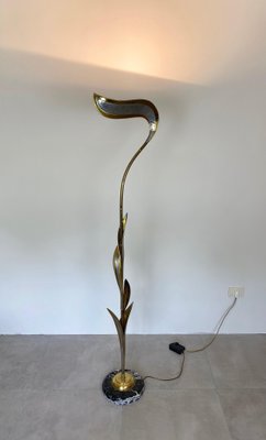 Brass & Marble Floor Lamp by Isabelle & Richard Faure, France, 1970s-LYQ-1171514