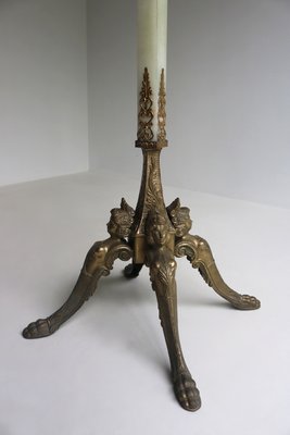 Brass & Marble Free Standing Coat Rack, Italy, 1960s-OKN-2035879