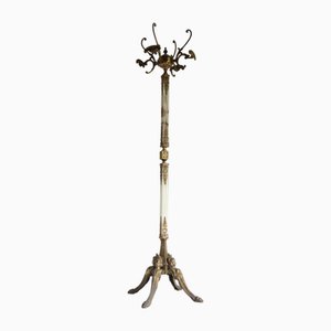 Brass & Marble Free Standing Coat Rack, Italy, 1960s-OKN-2035879