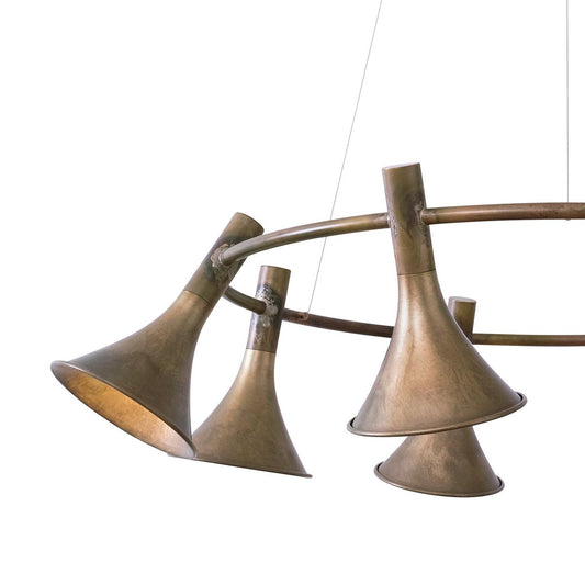 Brass Megafon Pendant Lamp by Jesper Ståhl for Konsthantverk Tyringe