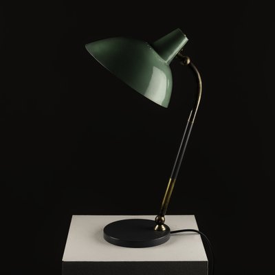 Brass Metal and Lacquered Aluminum Table Lamp from Metalarte, 1960s-SQP-1734253