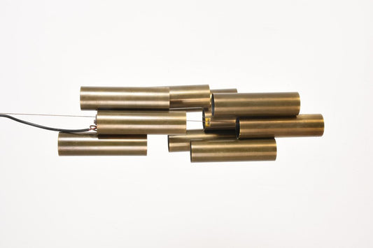 Brass Multi Cylinder Lamp in the Style of Gio Ponti from Lumière Bologna, Italy