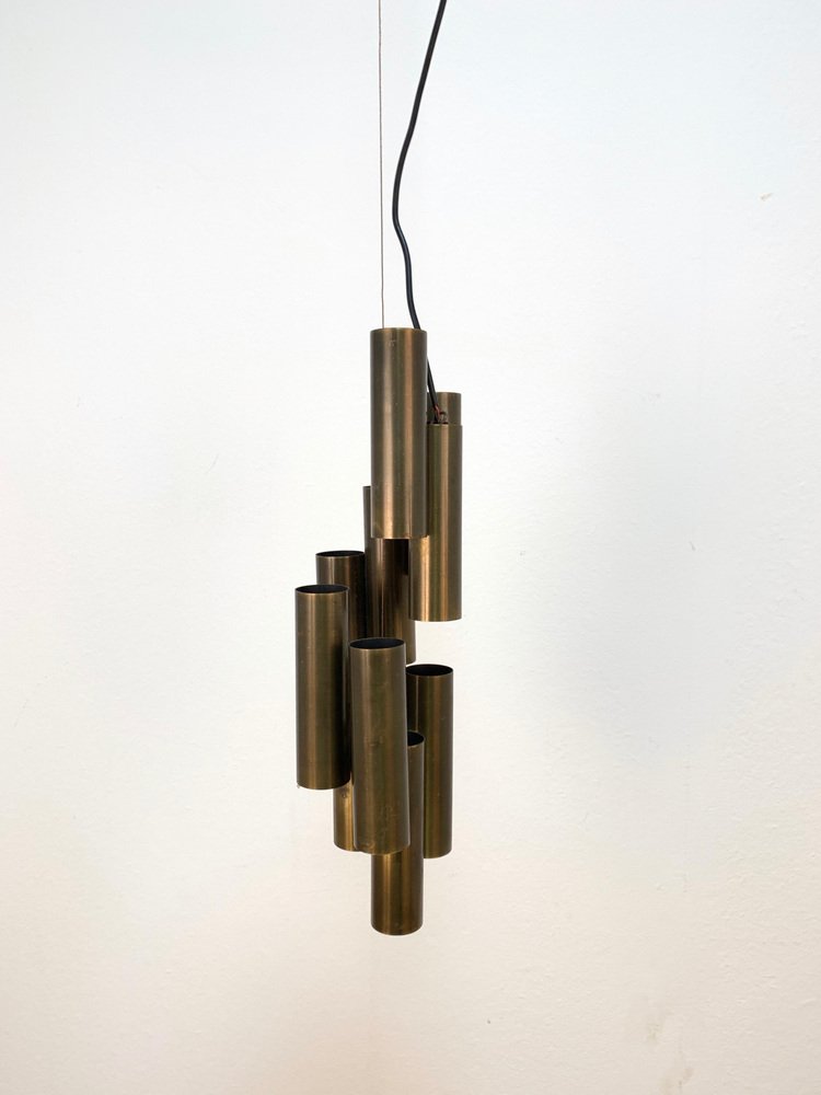 Brass Multi Cylinder Lamp in the Style of Gio Ponti from Lumière Bologna, Italy