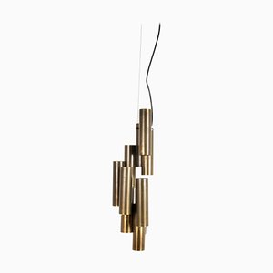 Brass Multi Cylinder Lamp in the Style of Gio Ponti from Lumière Bologna, Italy-JDR-1126289