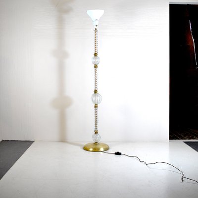 Brass & Murano Glass Floor Lamp from Barovier & Toso, 1940s-JQO-844718