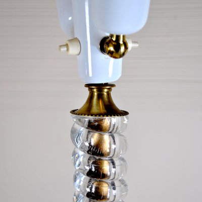 Brass & Murano Glass Floor Lamp from Barovier & Toso, 1940s-JQO-844718