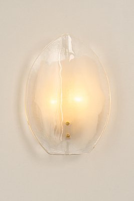 Brass & Murano Glass Wall Lights from Kalmar, Austria, 1970s, Set of 2-UGR-1176018