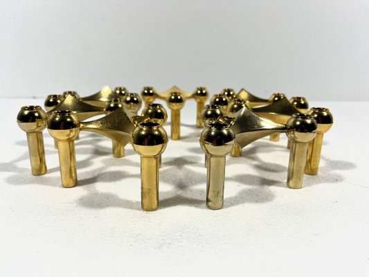 Brass Nagel Candleholders from Johannes Nagel, 1960s, Set of 7-TU-2041844