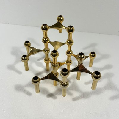 Brass Nagel Candleholders from Johannes Nagel, 1960s, Set of 7-TU-2041844