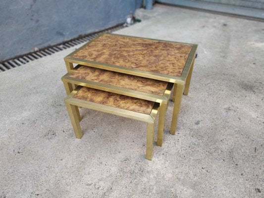 Brass Nesting Tables, 1970s-EAD-621390