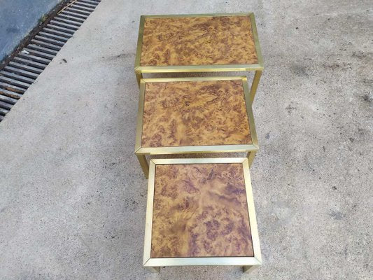 Brass Nesting Tables, 1970s-EAD-621390