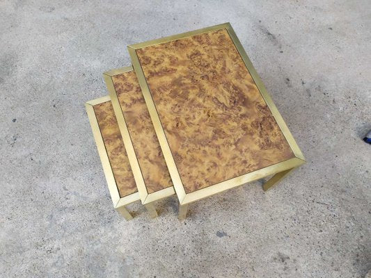 Brass Nesting Tables, 1970s-EAD-621390