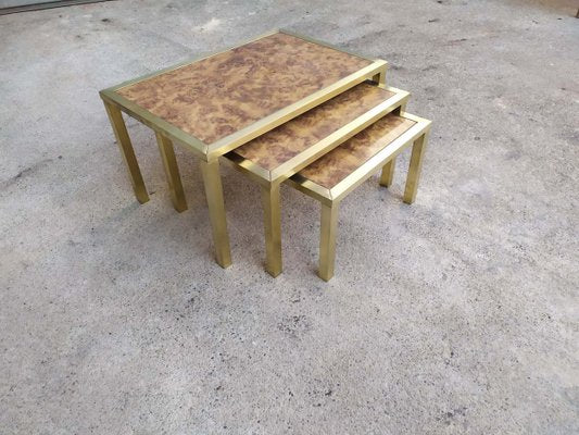 Brass Nesting Tables, 1970s-EAD-621390