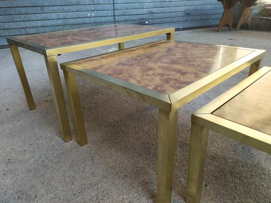 Brass Nesting Tables, 1970s-EAD-621390