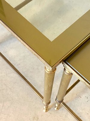 Brass Nesting Tables, 1970s, Set of 3-NPC-1264274