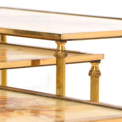 Brass Nesting Tables, Set of 3-VT-1151497