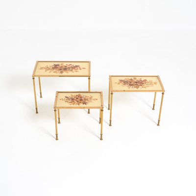 Brass Nesting Tables, Set of 3-VT-1151497