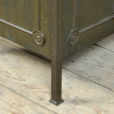 Brass Nightstand with Marble Top, 1910s-IW-1436137